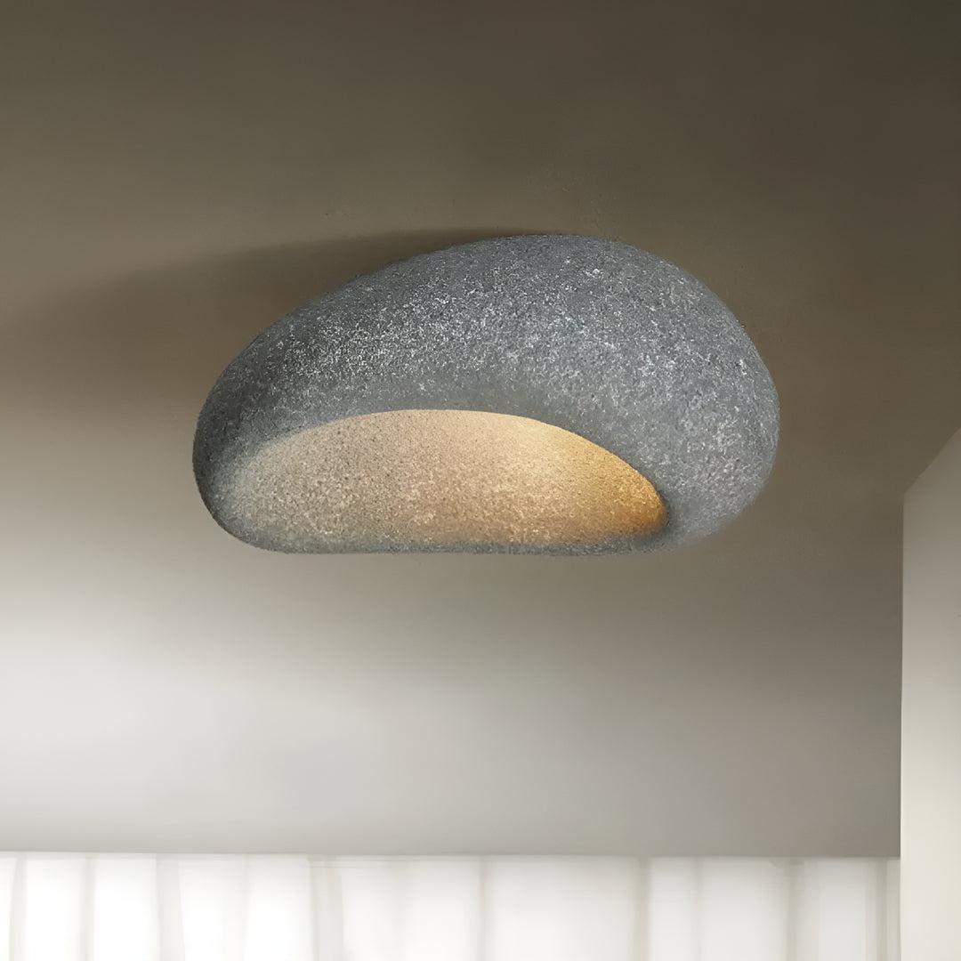 Wabi Sabi Ceramic Ceiling Light With Minimalist Japandi Style