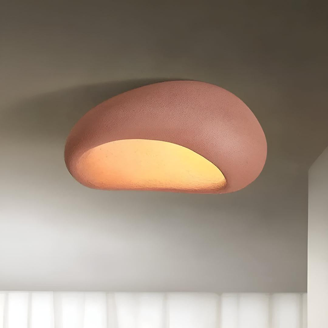 Wabi Sabi Ceramic Ceiling Light With Minimalist Japandi Style
