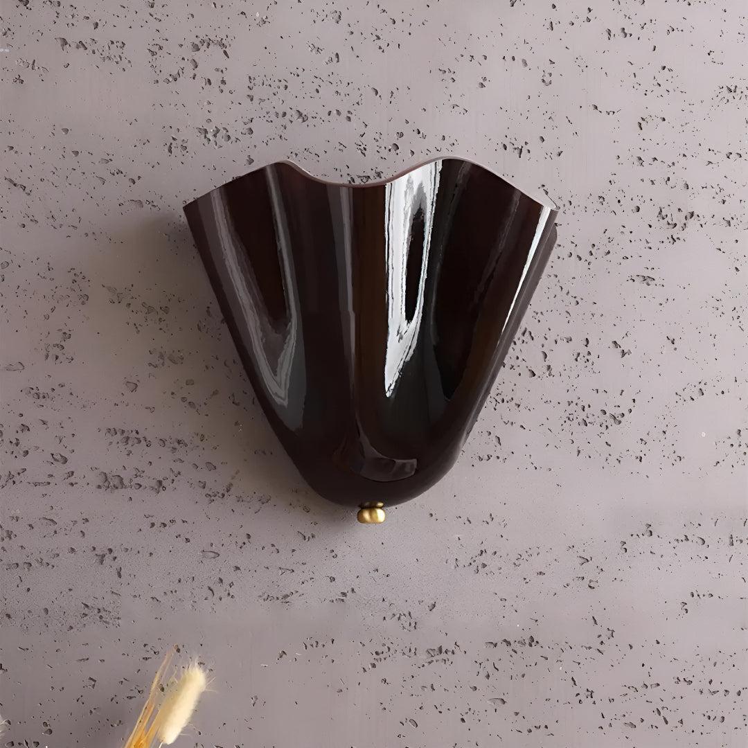 Wall Lamp with Elegant Petal Curved Glass Style