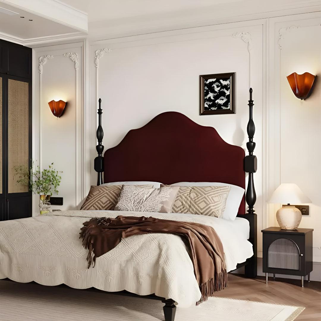 Wall Lamp with Elegant Petal Curved Glass Style