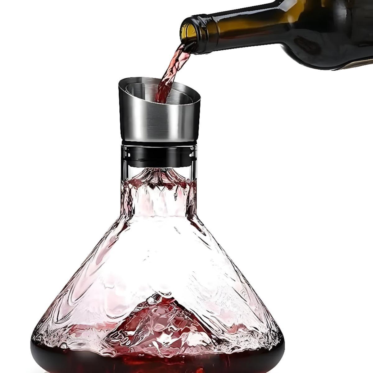 Wine Decanter Carafe With Iceberg Design For Effective Aeration