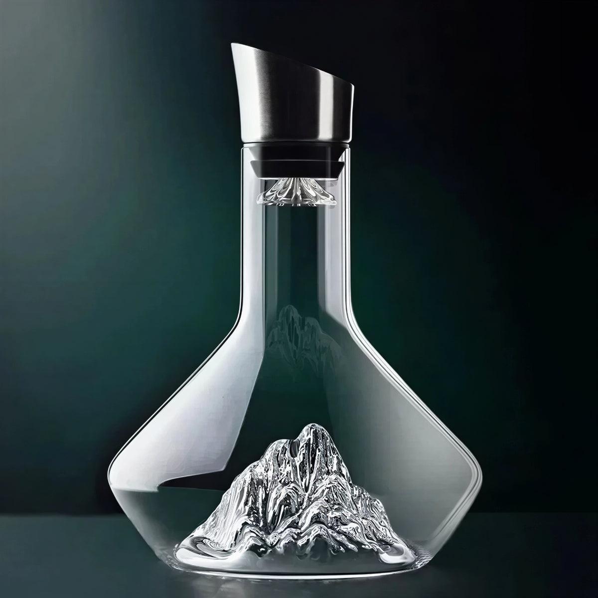 Wine Decanter Carafe With Iceberg Design For Effective Aeration